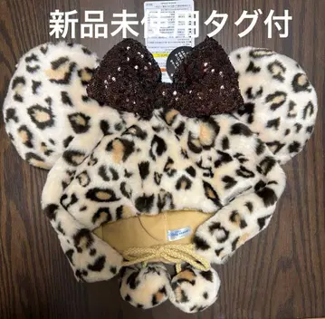 [새상품] 디즈니 팬캡 레오파드 무늬 브라운 미니 2025