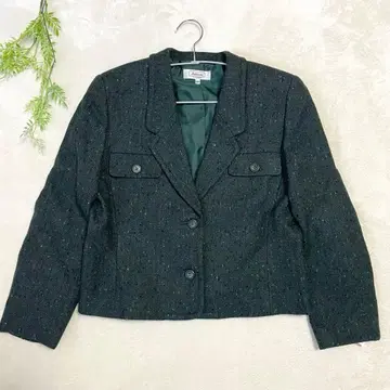 [아덴다] 새상품 테일러드 자켓 울 혼방 트위드 숏 자켓