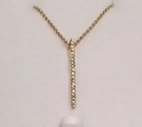 스타 주얼리 K10 50cm 0.06ct 다이아 바 목걸이 아가트