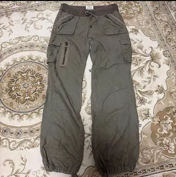 goa 고아 카고 팬츠 카키 y2k 고아 길이 조정 가능 Free 레어