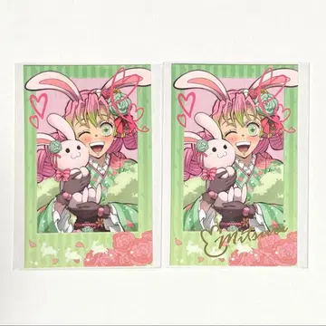 귀멸의 칼날 AGF 토끼 해 폴라로이드풍 카드 칸로지 미츠리 금박