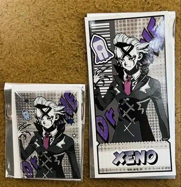 Dr.STONE 티켓풍 스티커 사각 캔뱃지 Dr. 제노 2점 세트