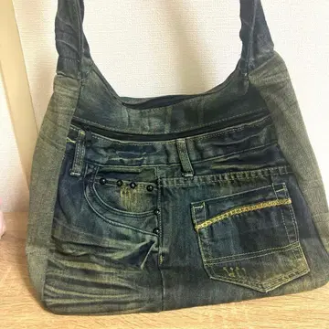 데님, 청바지 원단 토트백