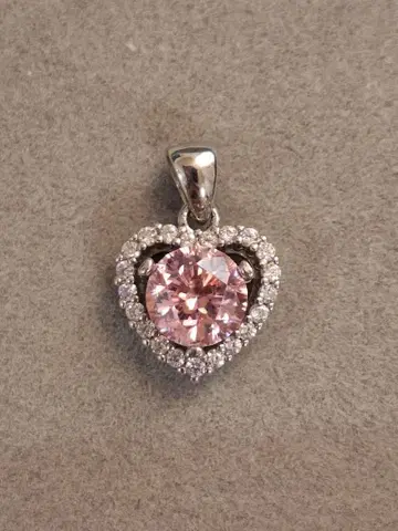 핑크 모이사나이트 펜던트 탑 S925