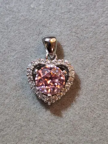 핑크 모이사나이트 펜던트 탑 S925