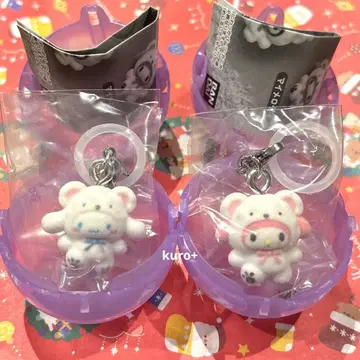 산리오 캐릭터즈 메지루시 액세서리 후와후와 스노우 마이멜로디&시나모