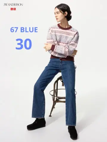 JW ANDERSON 블루 스트레이트 데님 30