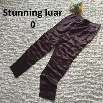 스터닝 루어 헤비 새틴 팬츠 테이퍼드 와인 레드 0 광택 고급스러움