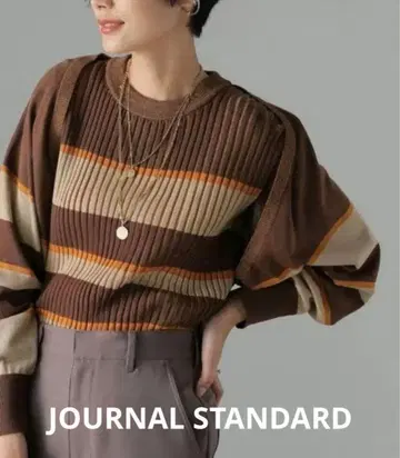 새상품급 JOURNAL STANDARD 2WAY 슬리브리스 리브 니트