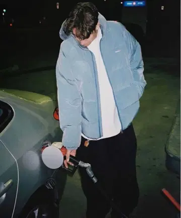 butter goods 다운 자켓 라이트 블루 다운 자켓