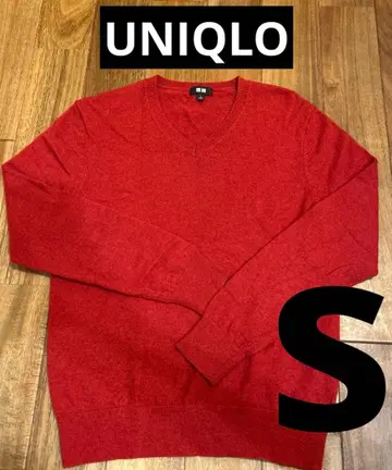 캐시미어 100% 유니클로 니트 빨간색 S 사이즈