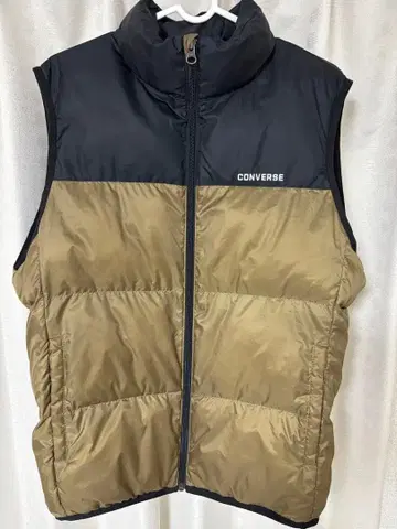 CONVERSE 슬리브리스 베스트 블랙/베이지