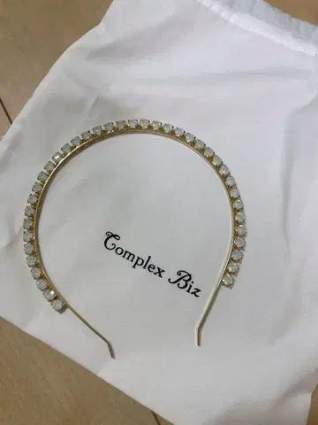 Complex Biz 골드 스톤 헤어밴드 머리띠