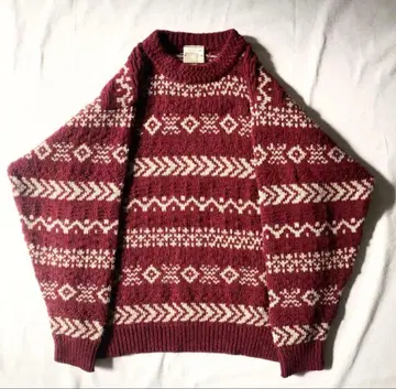 아일랜드제 90s 빈티지 니트 노르딕 무늬 스웨터