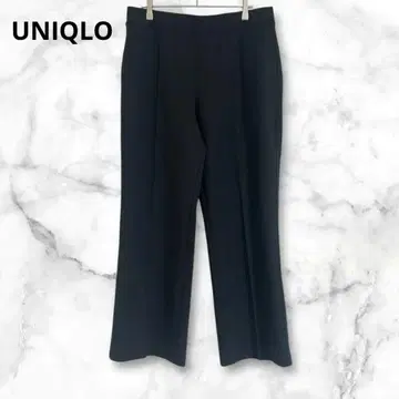 유니클로 블랙 이지 팬츠 허리밴딩 루즈핏 XL 코튼 혼방