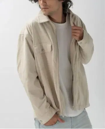 BAYFLOW 코듀로이 긴팔 셔츠 아이보리