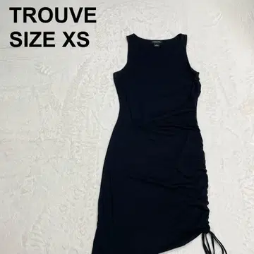 트루베 롱 원피스 비대칭 셔링 슬리브리스 421