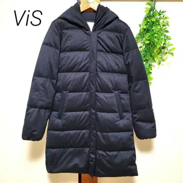 ViS 후드 부착 네이비 다운 자켓 M 사이즈 페더
