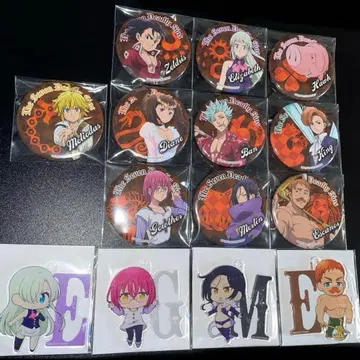 극장판 일곱개의 대죄 빛에 저주받은 자들 영화 캔뱃지 굿즈 아크링 키링