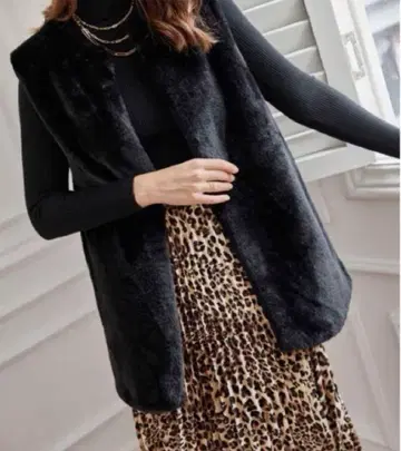 블랙 퍼 베스트 슬리브리스