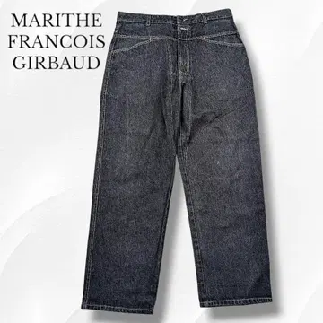 마리테 프랑수아 질보 데님 와이드 스트레이트 배기 블랙 데님