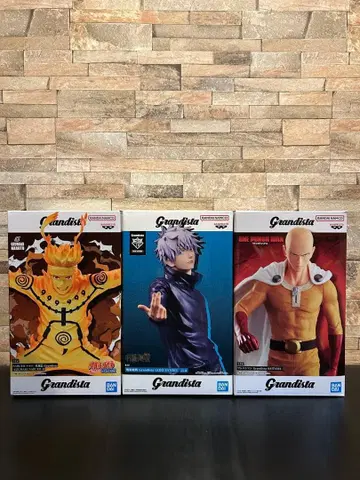 Grandista 피규어 3종 세트 나루토, 고죠 사토루, 사이타마