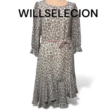 WILLSELECTION 레오파드 무늬 긴팔 원피스