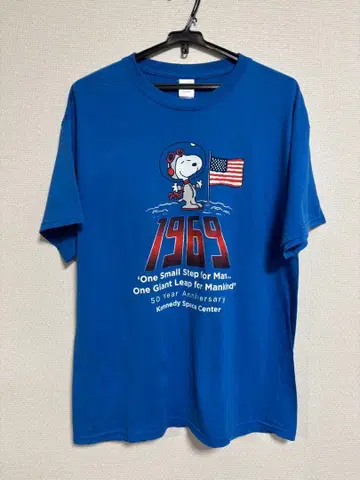 스누피 NASA 1969 T셔츠 L 케네디 우주센터 GILDAN