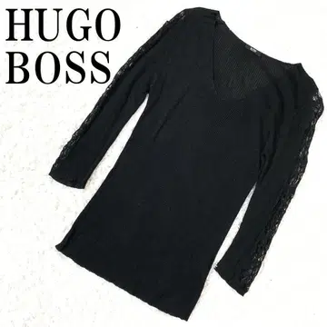 HUGO BOSS 휴고보스 리브 니트 블랙 B9306