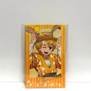 귀멸의 칼날 AGF 폴라로이드풍 카드 아가츠마 젠이츠 금박