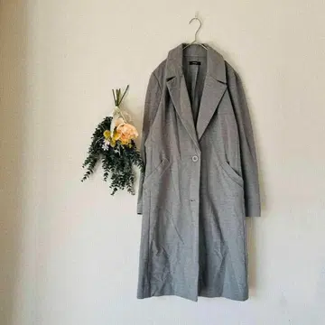 에모다 롱 코트 자켓 / 아우터 라이트 그레이 얇은 소재 M 사이즈