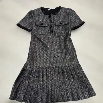 self-portrait 미니 원피스 반팔 트위드