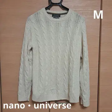 nano universe 캐시미어 MIX 케이블 크루넥 니트