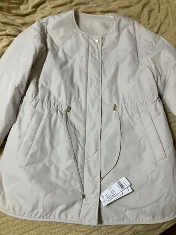 미사용 새상품 글로벌 워크 리버서블 퀼트 블루종 아이보리 퀼팅 보아