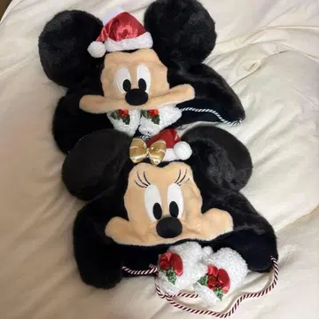 택 포함 새상품 디즈니 크리스마스 팬캡 미키 미니