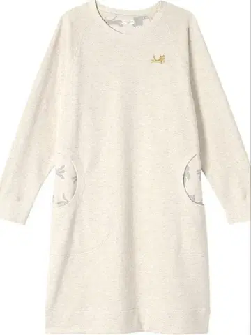 [ 미사용 새상품 ] 츠모리치사토 반짝이는 고양이 긴팔 룸웨어 원피스 L