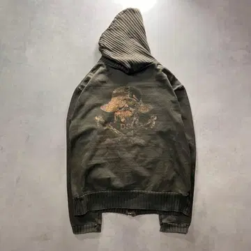 90s yasuyuki ishii skull zip up hoodie