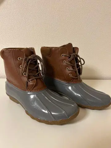 제시카 캘리 방수 워크 부츠 그레이와 브라운