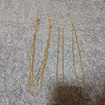 금 도금 목걸이 세트