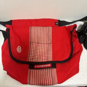 TIMBUK2 메신저 백 빨간색 체크 무늬