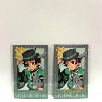 귀멸의 칼날 AGF 토끼 해 폴라로이드풍 카드 카마도 탄지로 금박