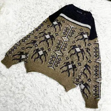 디자인 스웨터 빈티지 네이티브 무늬 빅 실루엣