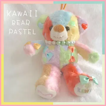 귀여운 곰 파스텔 봉제 인형 키링 테이크오프