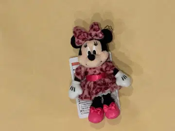 미니 레오파드 무늬 핑크 봉제 인형 참