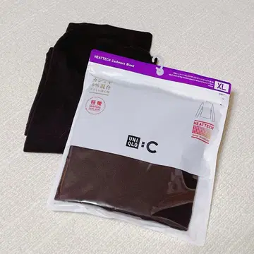 [ 새상품 2개 세트 ] 유니클로C 히트텍 캐시미어 혼방 터틀넥 XL