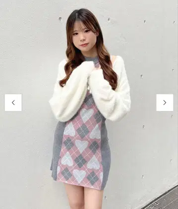 하트 아가일 니트 앙상블