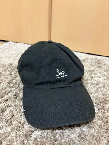 블랙 야구 모자 Sup 자수