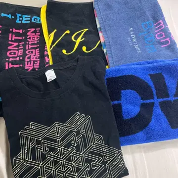 RADWIMPS 셔츠, 타월 x 4 묶음 판매