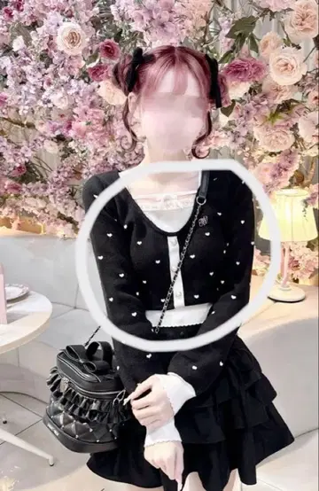 HONEY MEW 허니뮤우 Luv 도킹 가디건 블랙