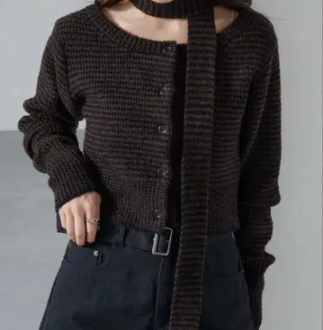 카스타네 보타이 니트 가디건 브라운